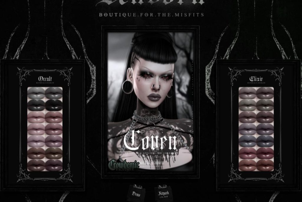 Coven Lip Gloss - EvoX, L$370 each/L$629 FP