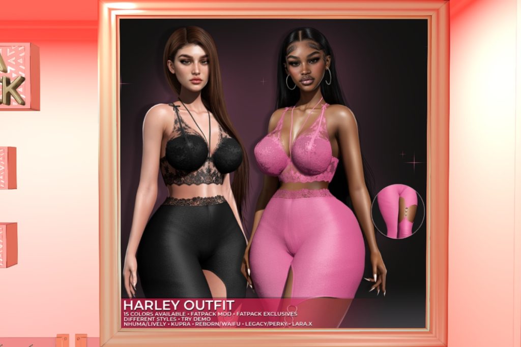 Harley Top and Bottoms - Inithium/Legacy/MaitreyaX/Nhumana/Reborn/+mods, L$199 each/L$1199 each FP/L$1999 MP
