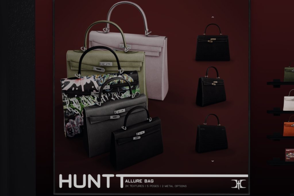 Allure Bag, L$299 each/L$1100 each FP/L$2199 MP