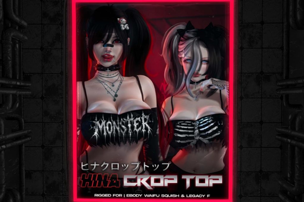 Hina Crop Top - Legacy/Reborn/+mods, L$315 each/L$950 FP