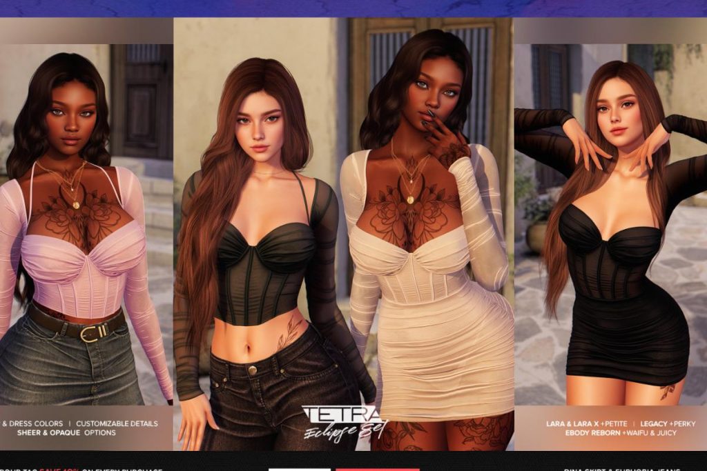 Eclipse Set - Legacy/MaitreyaX/Reborn/+mods, L$1299 each FP/L$2299 MP