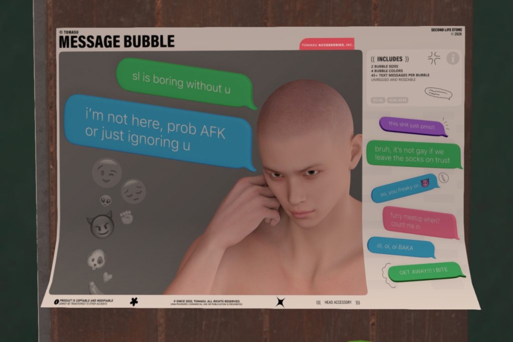 Message  Bubble	<a href="http://maps.secondlife.com/secondlife/The%20Sign%20II/220/111/22" target="_blank">Teleport</a>