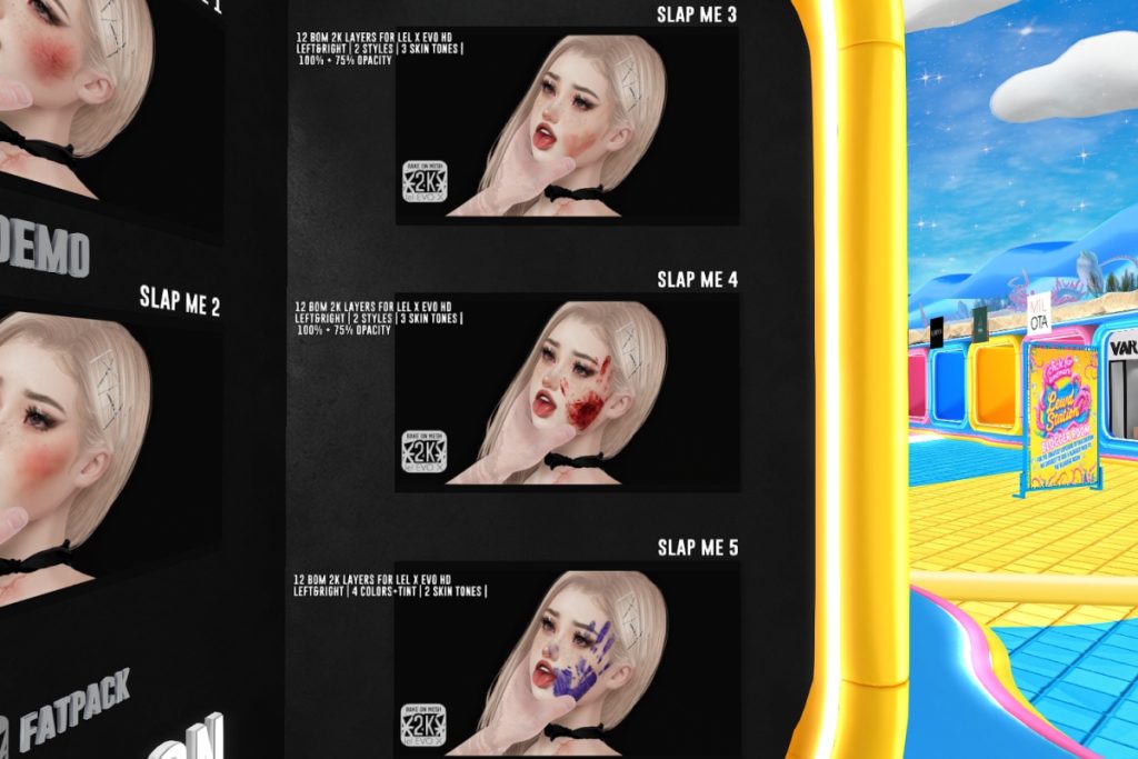 Slap Me 3 - EvoX, L$199 | Slap Me 4 - EvoX, L$199 | Slap Me 5 - EvoX, L$199