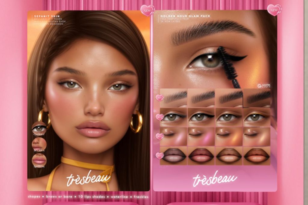 Sefanit Skin &amp; Golden Hour Glam Pack - EvoX, L$788 each/L$388-L$1988 each FP