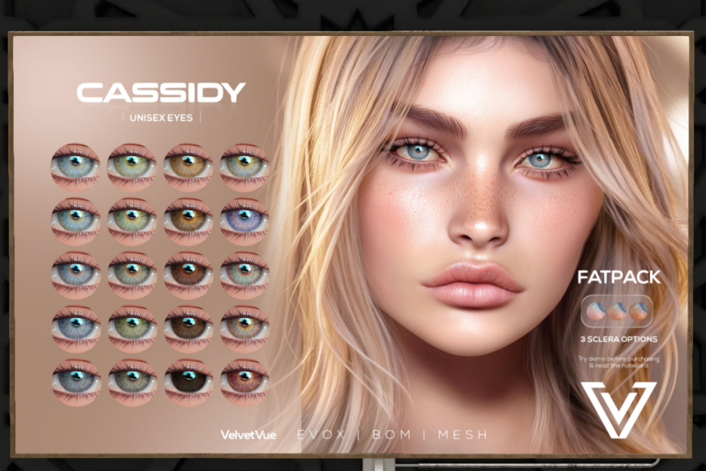 Cassidy Eyes - EvoX, L$299 each/L$999 FP