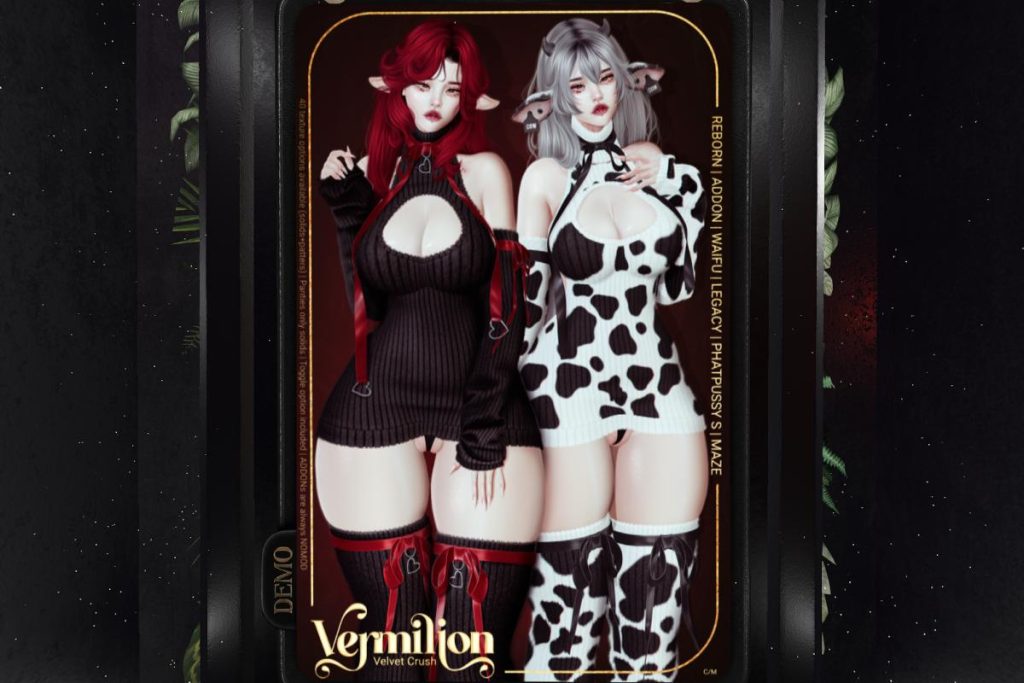 Velvet Crush - Reborn/+mods, L$250-L$299 each/L$799-L$1200 each FP/L$2100 MP