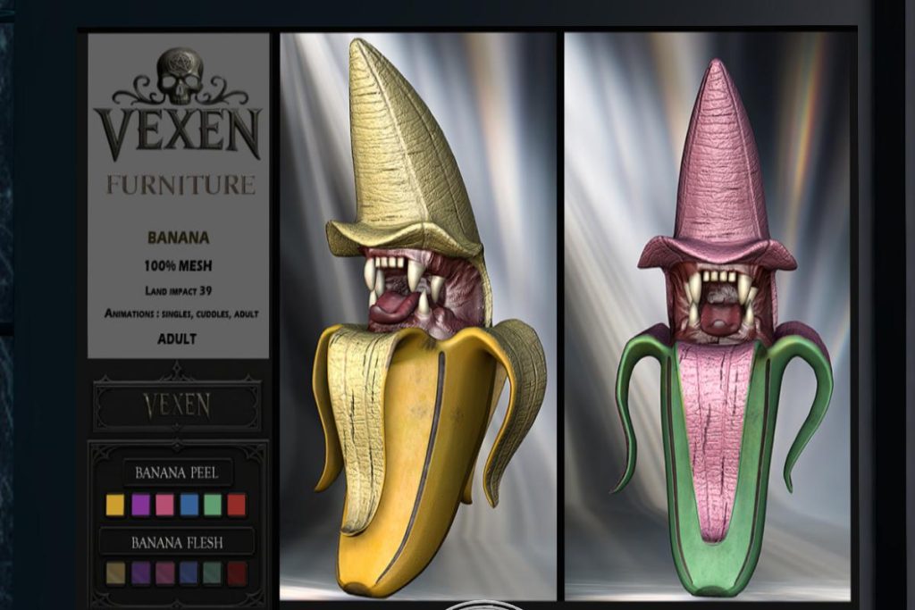 Banana Decor, L$399-L$499 each
