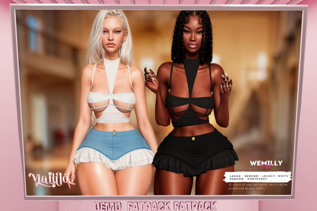 Wemilly Top and Skirt - Legacy/MaitreyaX/Reborn/+mods, L$190-L$220 each/L$950 each FP