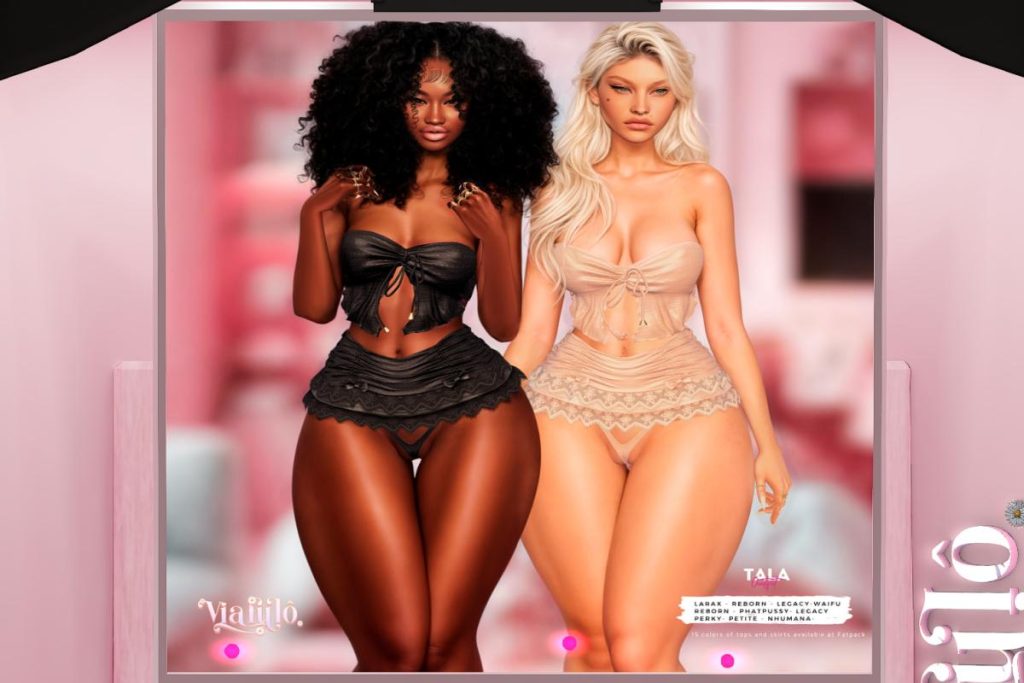 Tala Top &amp; Skirt - Legacy/MaitreyaX/Nhumana/Reborn/+mods, L$220 each/L$1200 each FP