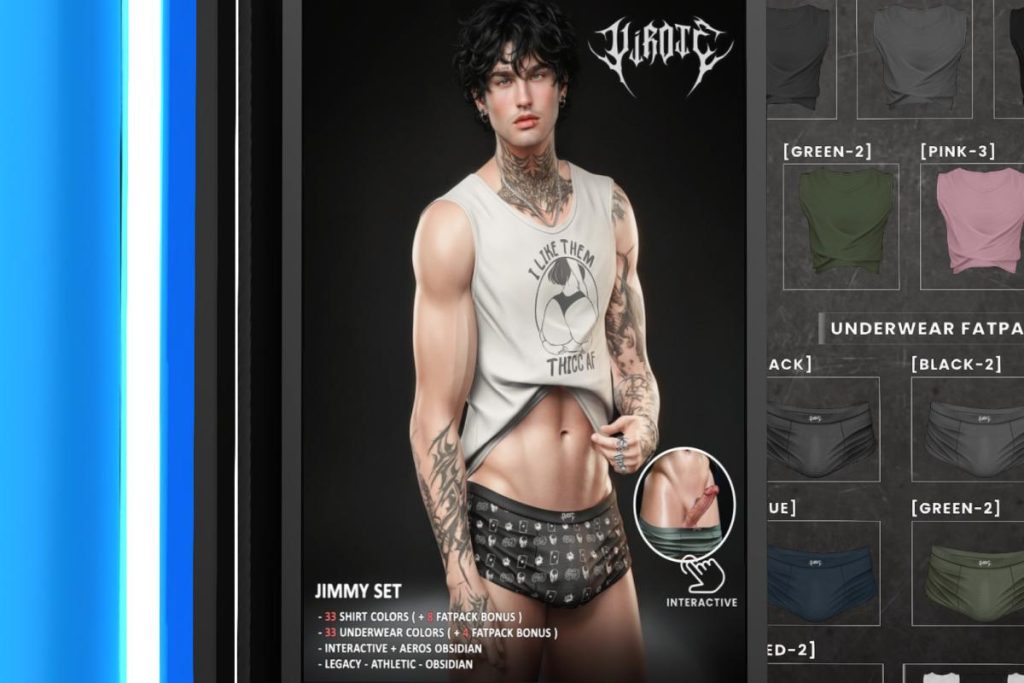 Jimmy Set - Legacy/Obsidian/+mods, L$389 each/L$889 each FP/L$1599 MP