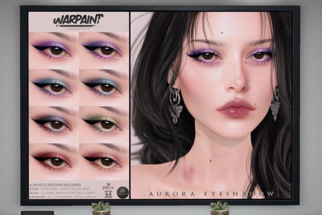 Aurora Eyeshadow - EvoX, L$240 each/L$420 FP