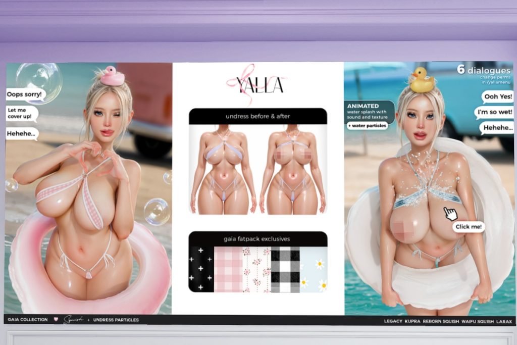 Gaia Bikini Top and Bottom - Inithium/Legacy/MaitreyaX/Reborn/+mods, L$499 each/L$1999 each FP/L$2999 MP
