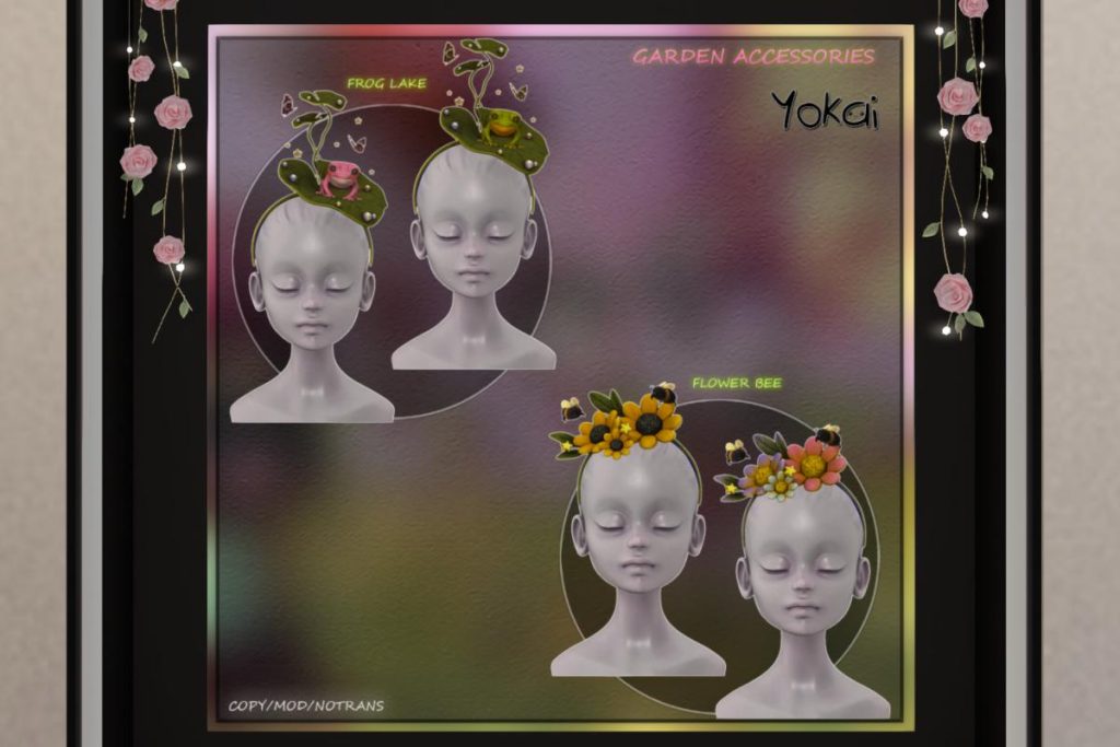 Garden Accessories Frog Lake &amp; Flower Bee, L$188 each