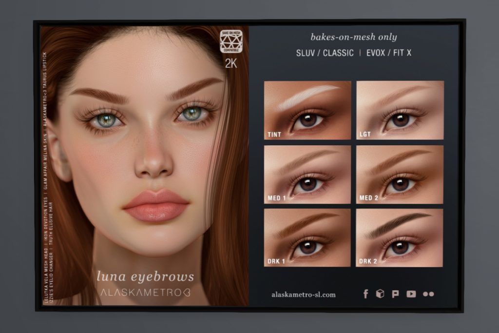 Luna Brows - EvoX/SLUV, L$125