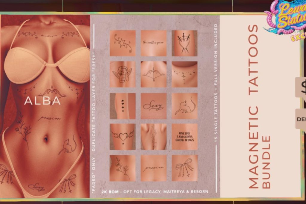 Magnetic Tattoos, L$399