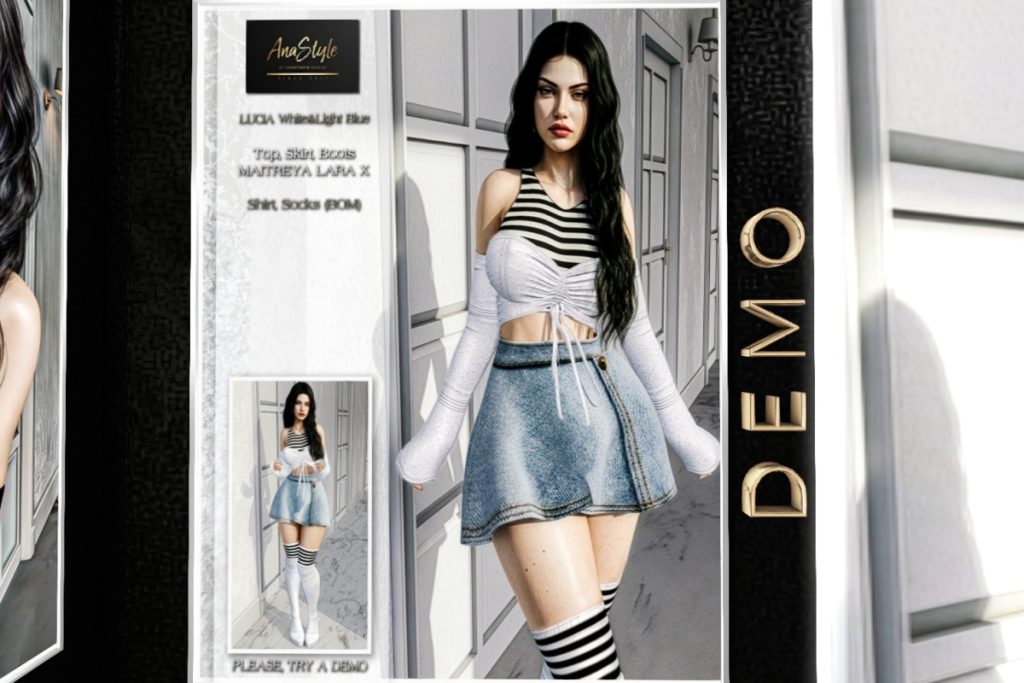Lucia Top, Skirt &amp; Boots - MaitreyaX, L$120-L$199 each/L$970 FP