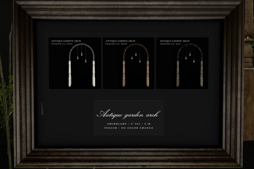 Antique Garden Arch, L$199 each/L$499 FP