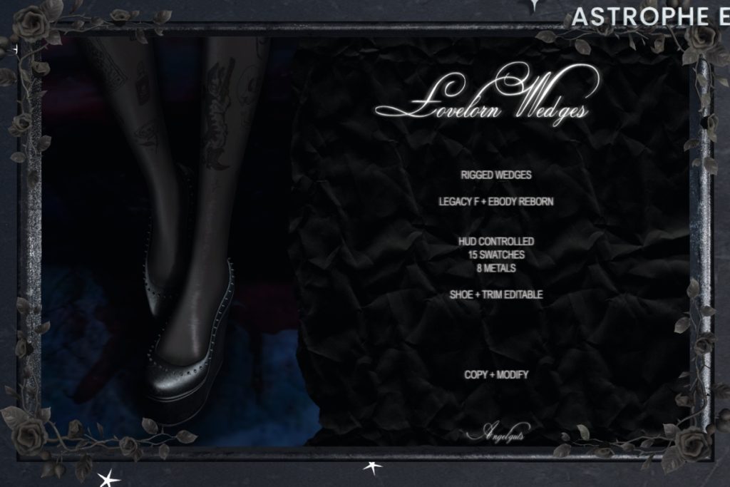 Lovelorn Wedges - Legacy/Reborn, L$650