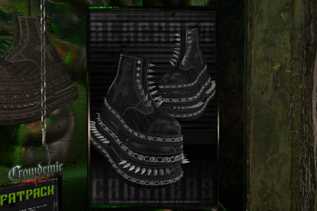 Blackrot Crushers - Legacy F+M/MaitreyaX/Reborn/+mods, L$349 each/L$1899 FP