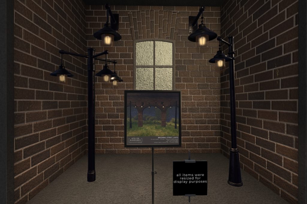 Brickwall Street Lights, L$380