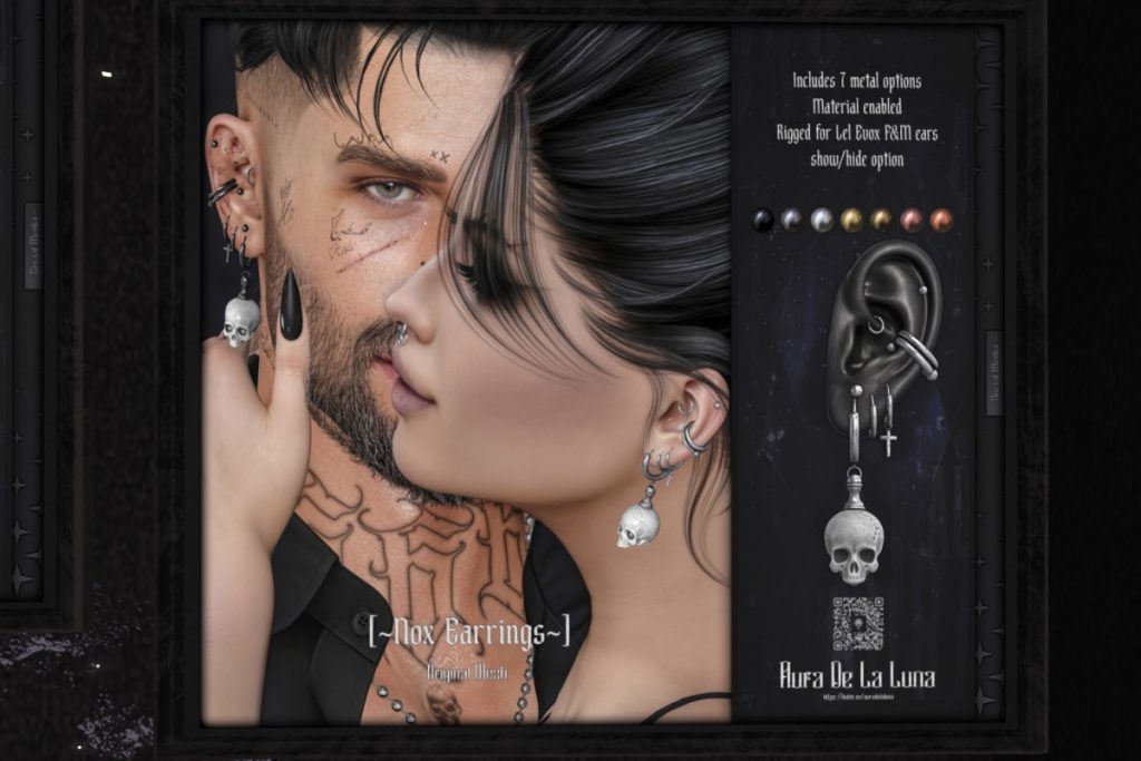 Nox Earrings, L$350