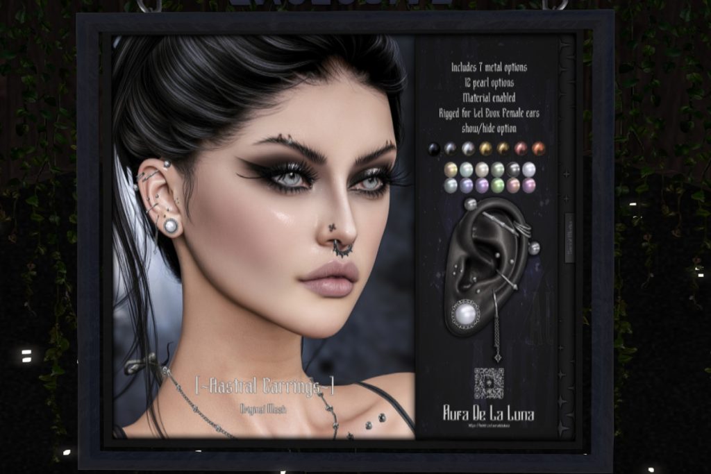 Astral Earrings - EvoX F Ears, L$350