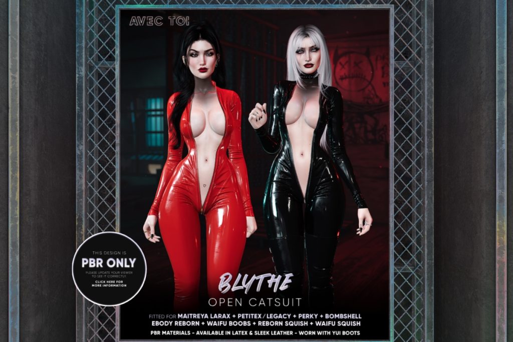 Blythe Open Catsuit - Legacy/MaitreyaX/Reborn/+mods, L$595-L$695 each/L$1200-L$1800 each FP/L$3000 MP