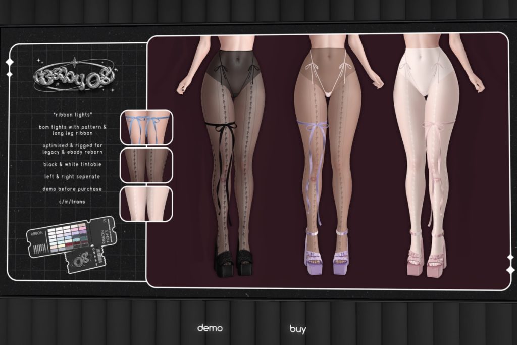 Ribbon Tights - BOM for Legacy/Reborn, L$349