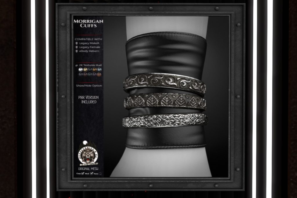 Morrigan Cuffs - Legacy F+M/Reborn/+mods, L$298
