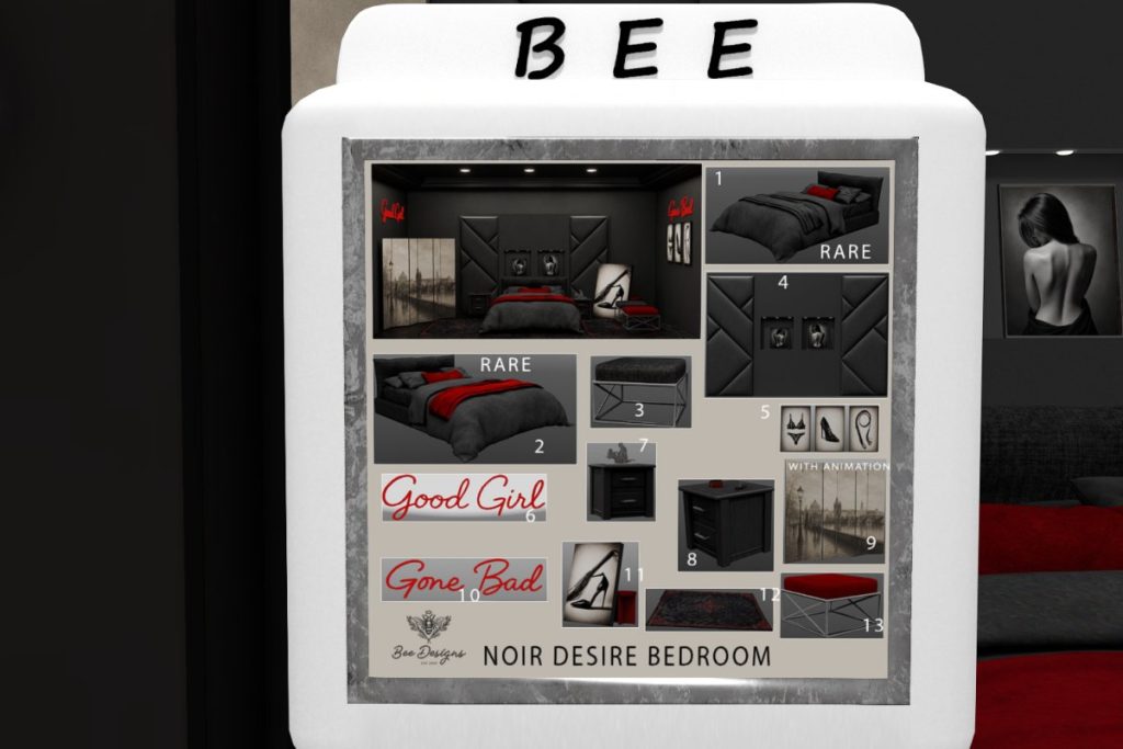 Noir Desire Bedroom, L$59 per play/L$1990 FP