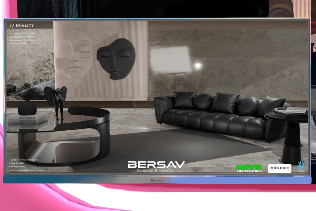 Duality Furniture &amp; Decor, L$199-L$899 each/L$1111 FP