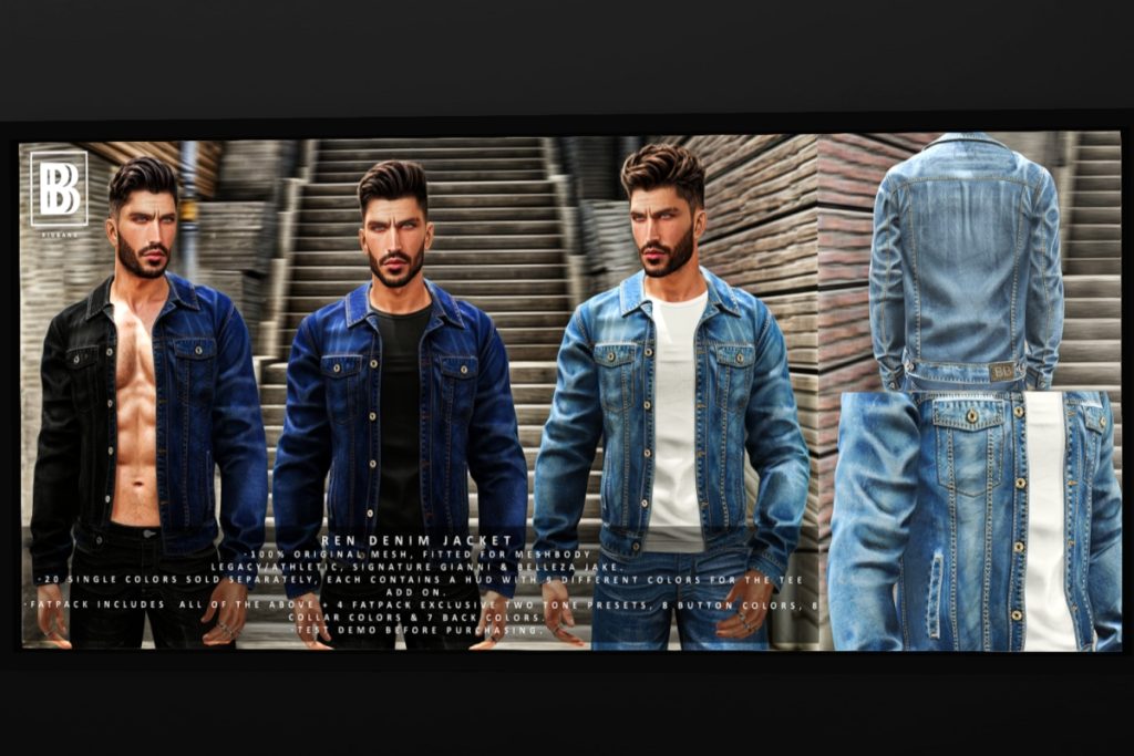 Ren Denim Jacket - Gianni/Jake/Legacy, L$350 each/L$1999 FP