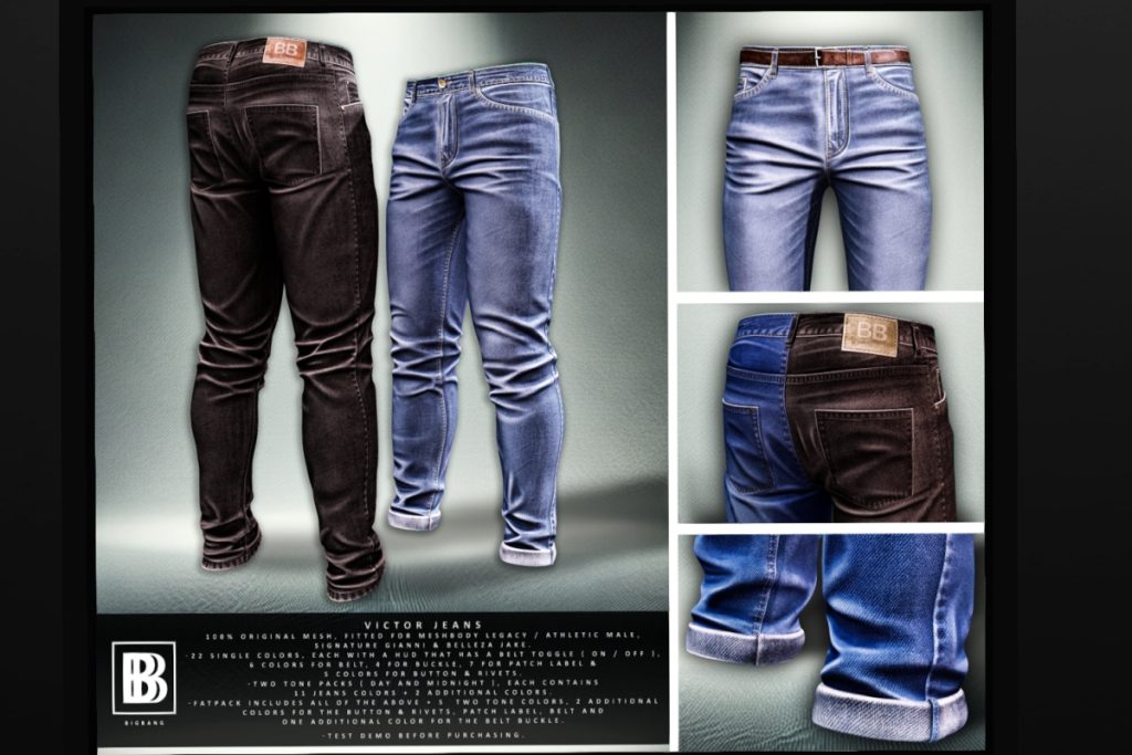Victor Jeans - Gianni/Jake/Legacy, L$390 each/L$2499 FP