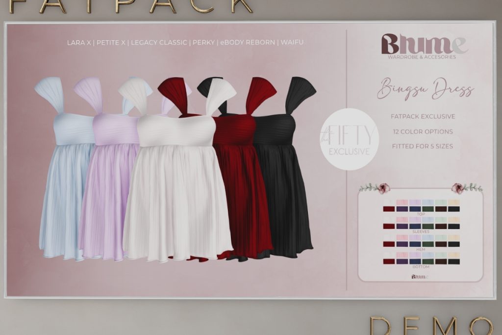 Bingsu Dress - Legacy/MaitreyaX/Reborn/+mods, L$199 each/L$999 FP