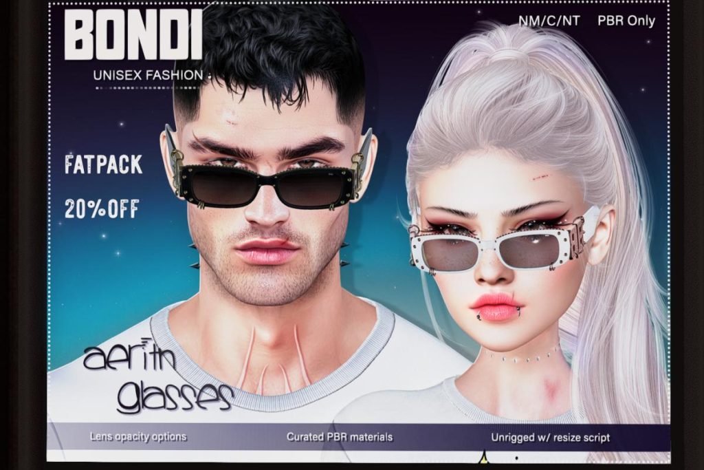 Aerith Glasses, L$225 each/L$295 FP