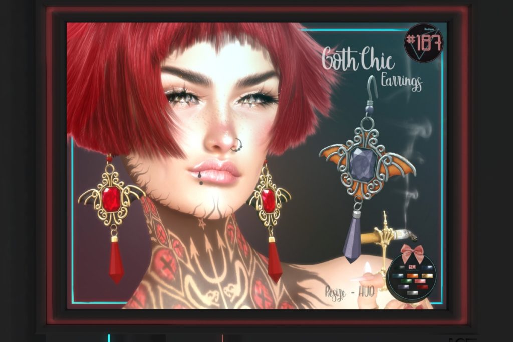 Goth Chic Earrings, L$259