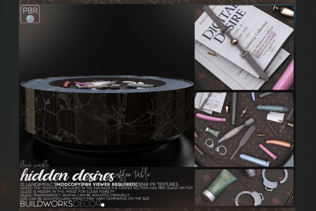 Hidden Desires Set, L$190-L$420 each