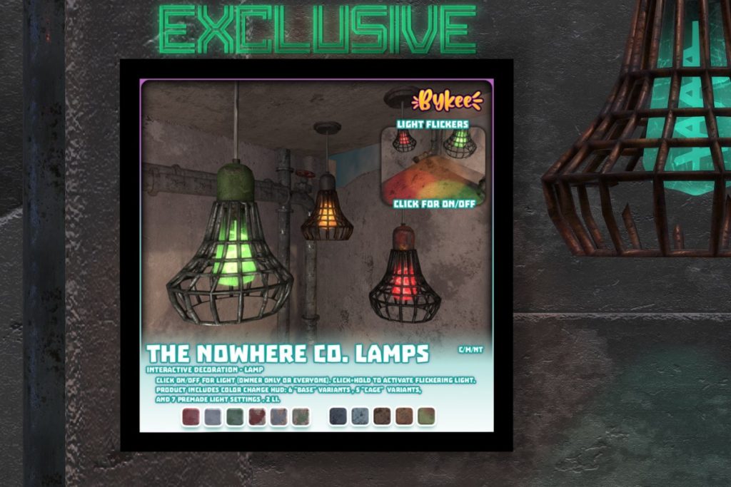 The Nowhere Co Lamps, L$249