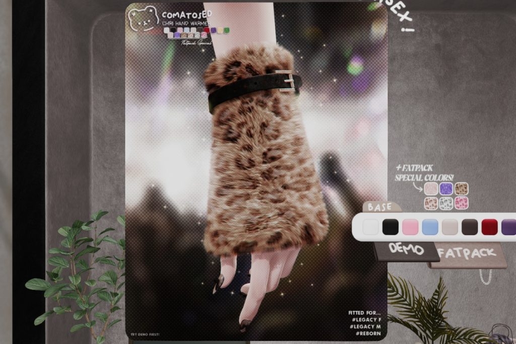 Chiri Hand Warmer - Legacy F+M/Reborn, L$250 each/L$1200 FP