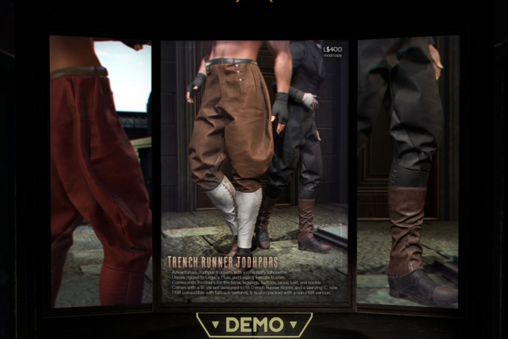 Trench Runner Jodhpurs - Legacy F+M, L$400