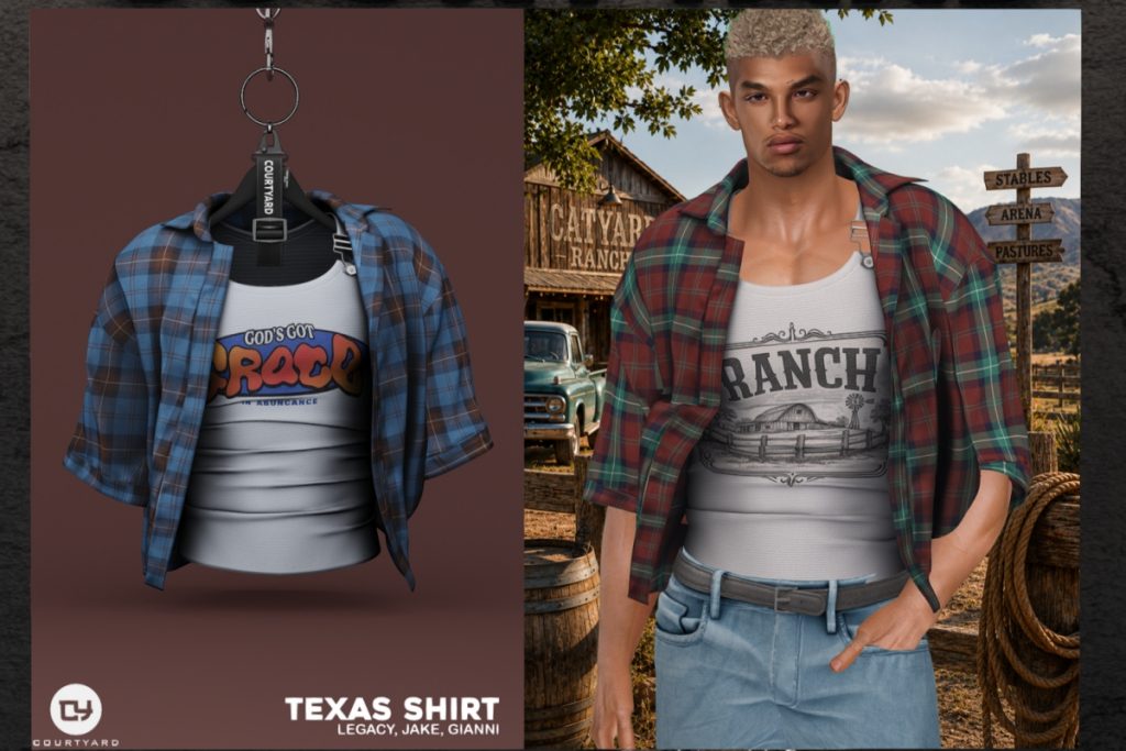 Texas Shirt - Gianni/Jake/Legacy, L$299 each/L$1499 FP