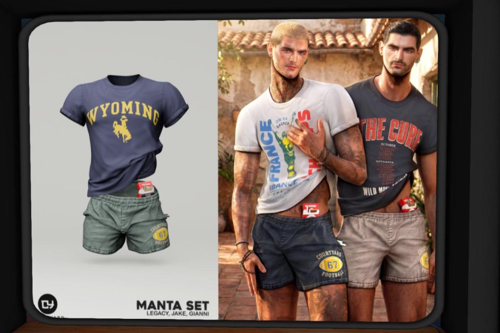 Manta Set - Gianni/Jake/Legacy, L$259 each/L$1599 FP