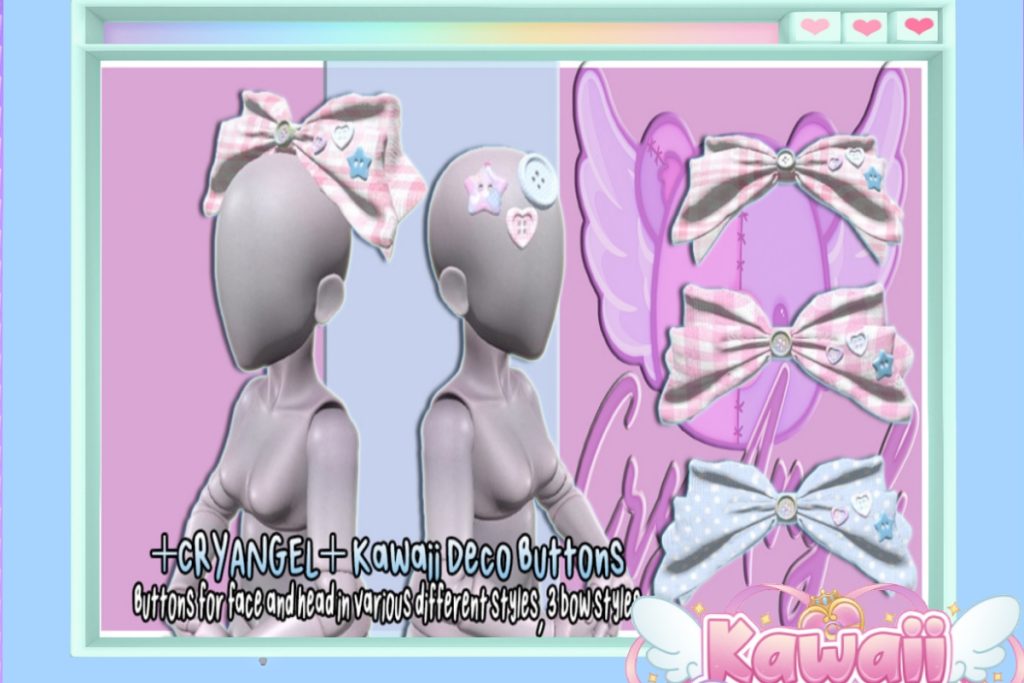 Kawaii Deco Buttons Accessory, L$250
