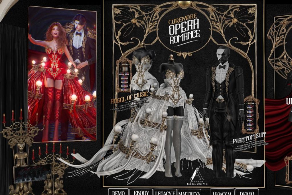Opera Romance - Legacy M+F/Maitreya/Reborn/+mods, L$699 each