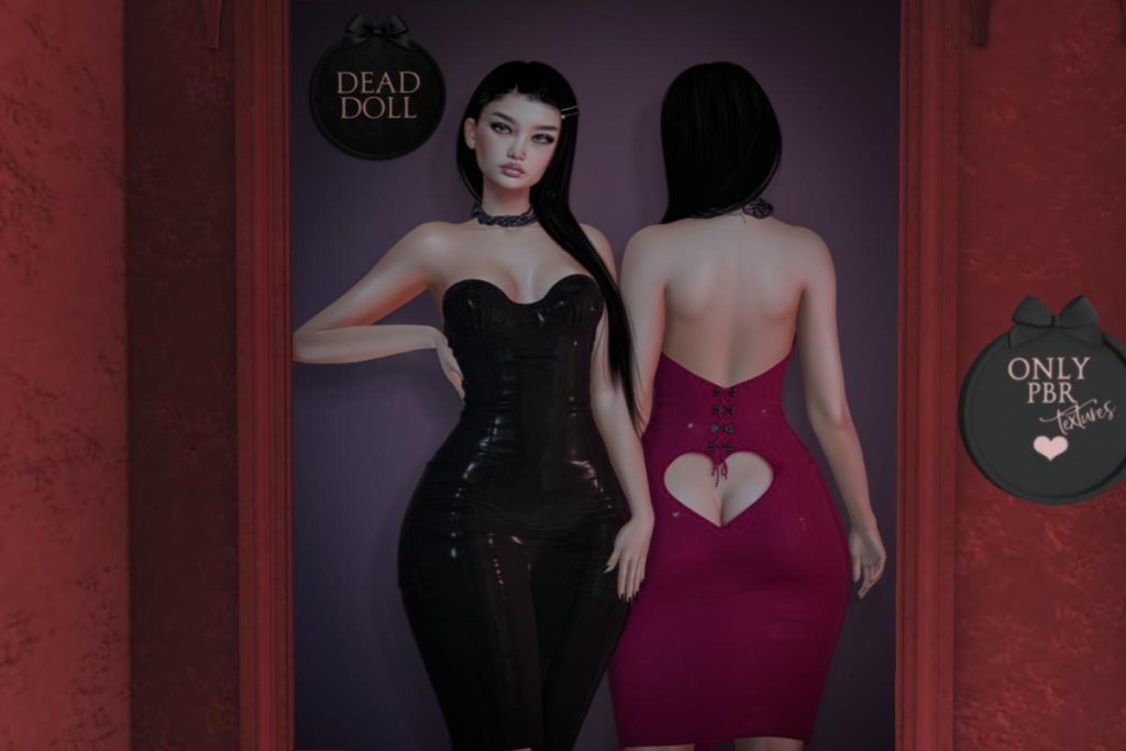 Latex Heart Dress - Legacy/MaitreyaX/Reborn, L$275 each/L$2000 FP