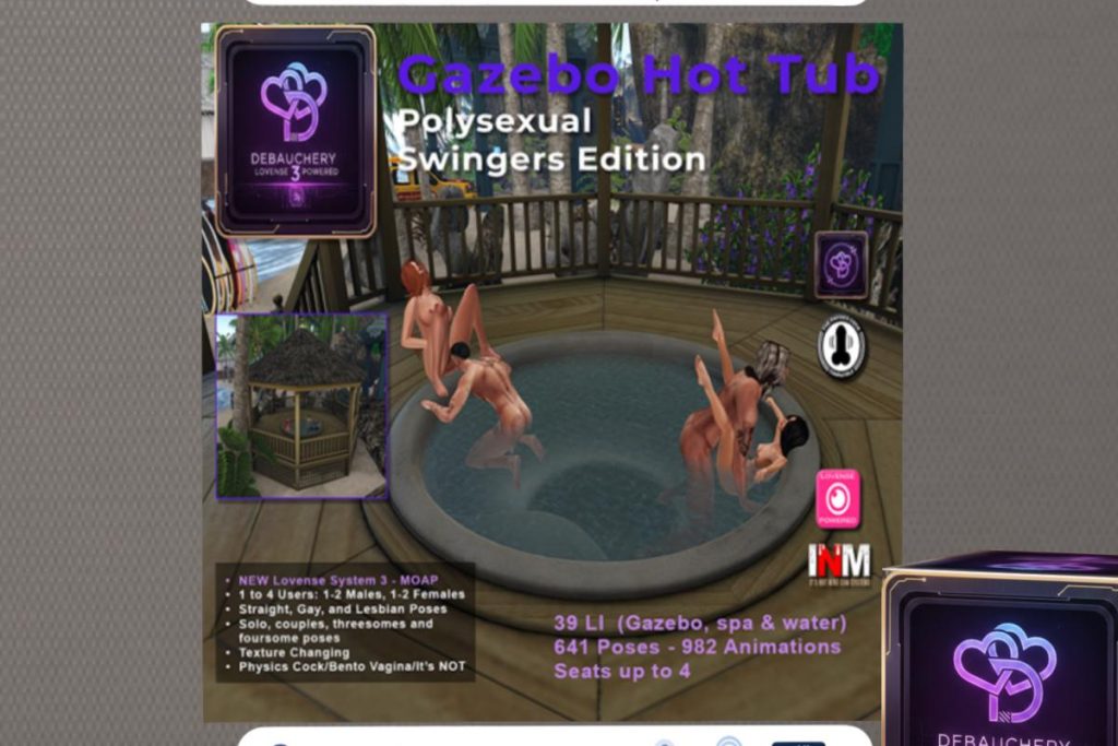 Swingers Edition Gazebo Hot Tub, L$3,150
