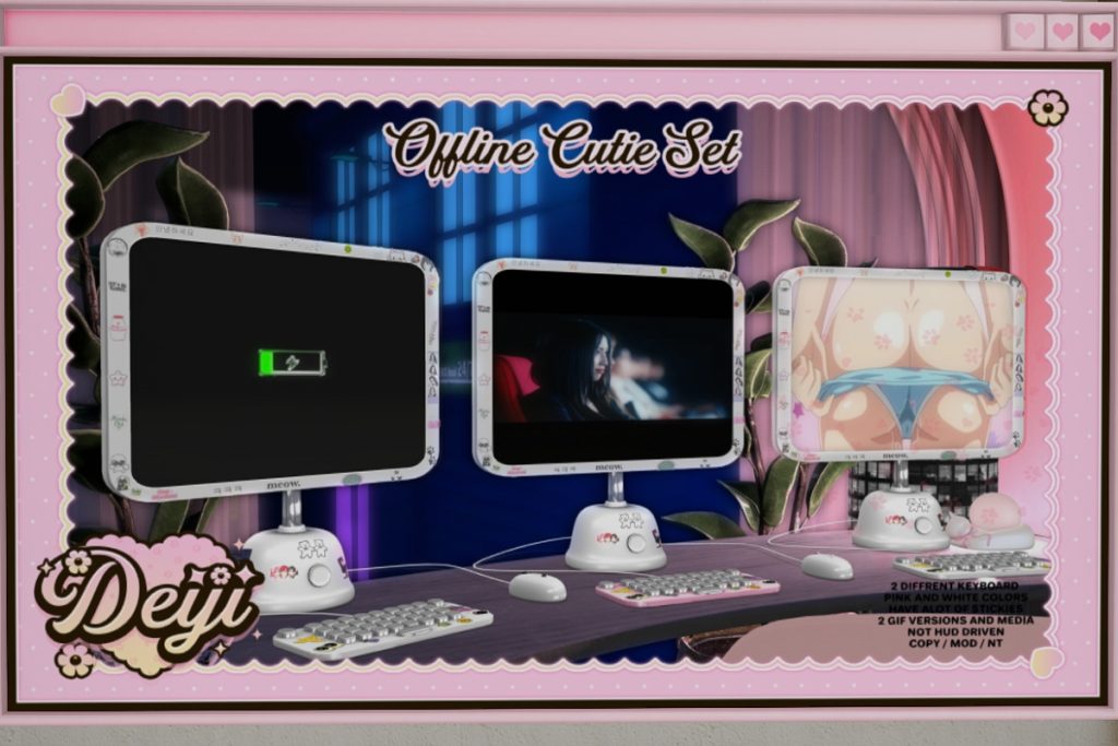 Offline Cutie Set, L$250-L$500 each