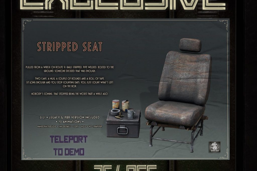 Stripped Seat, L$375