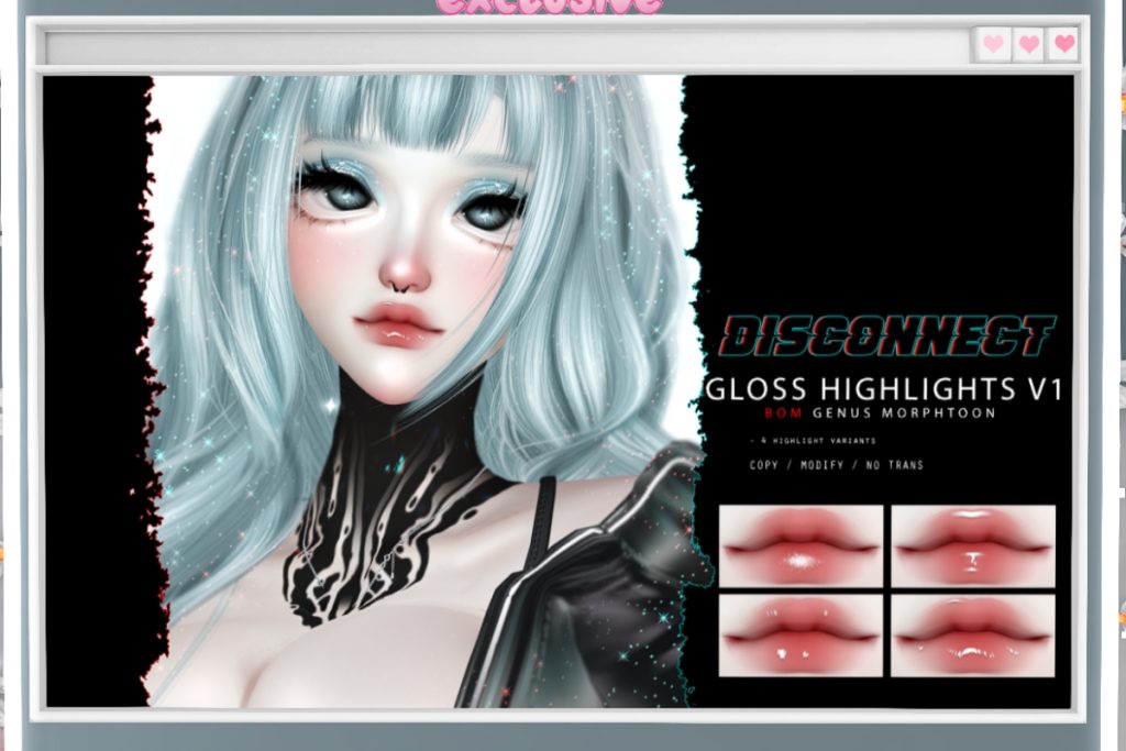 Gloss Highlights v1 - Genus Morph Toon, L$150