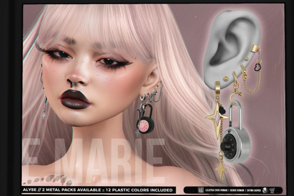 Alyse Earrings - Catwa/EvoX/Genus, L$299 each